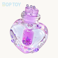 Transparent Heart Shape Wish Bottle Taba Squishy Toy — Purple — BOP TOY