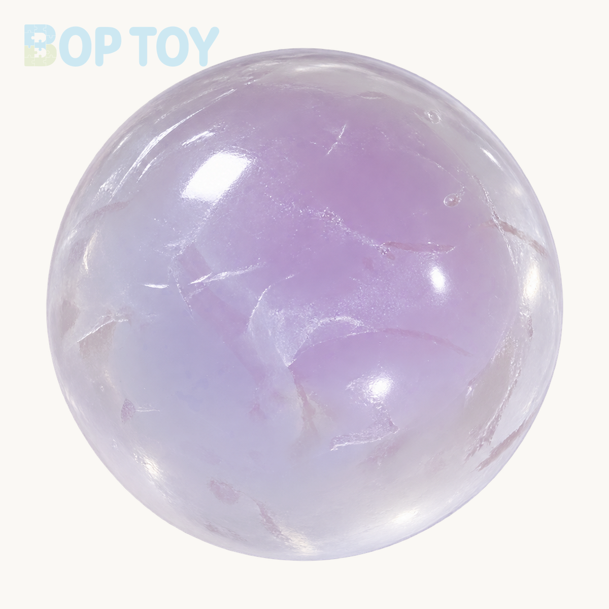 Coconut Oil Soap Base Handmade Stress Balls — Blue / Purple / Green & More — Style 3 — Purple — BOP TOY