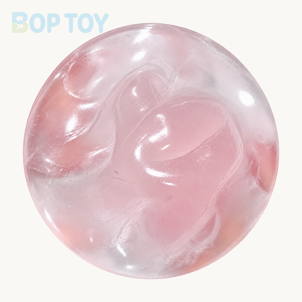 Coconut Oil Soap Base Handmade Stress Balls — Blue / Purple / Green & More — Style 3 — Pink — BOP TOY