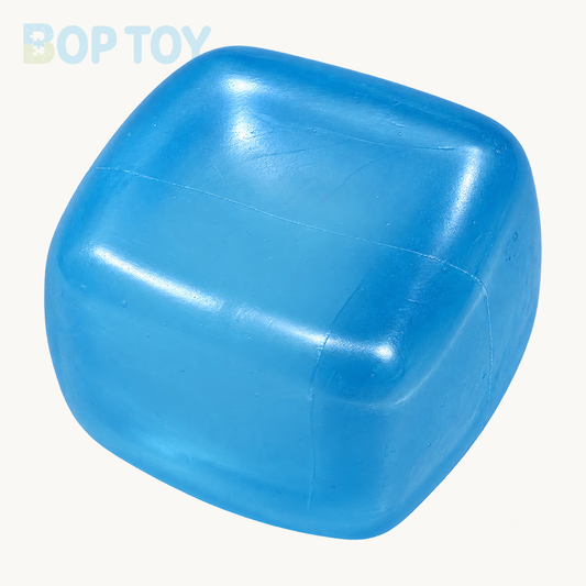 Ice Cube Stress Ball Jelly Ball Squishy Stress Relief Decompression Toy — Blue — BOP TOY