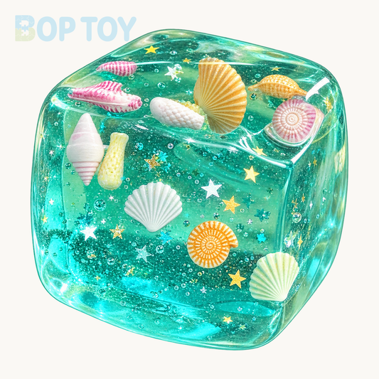 Sea Ice Cube Stress Ball Jelly Ball Squishy Stress Relief Decompression Toy — 1pc — BOP TOY
