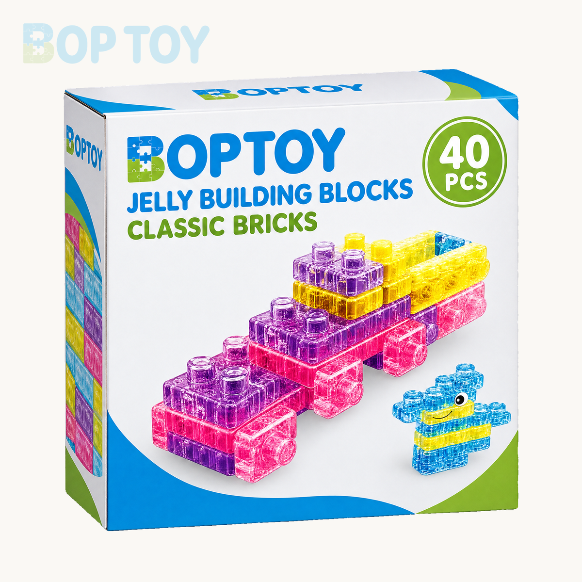 Classic Bricks — 40PCS: BOPTOY retail packaging design preview, one selected box