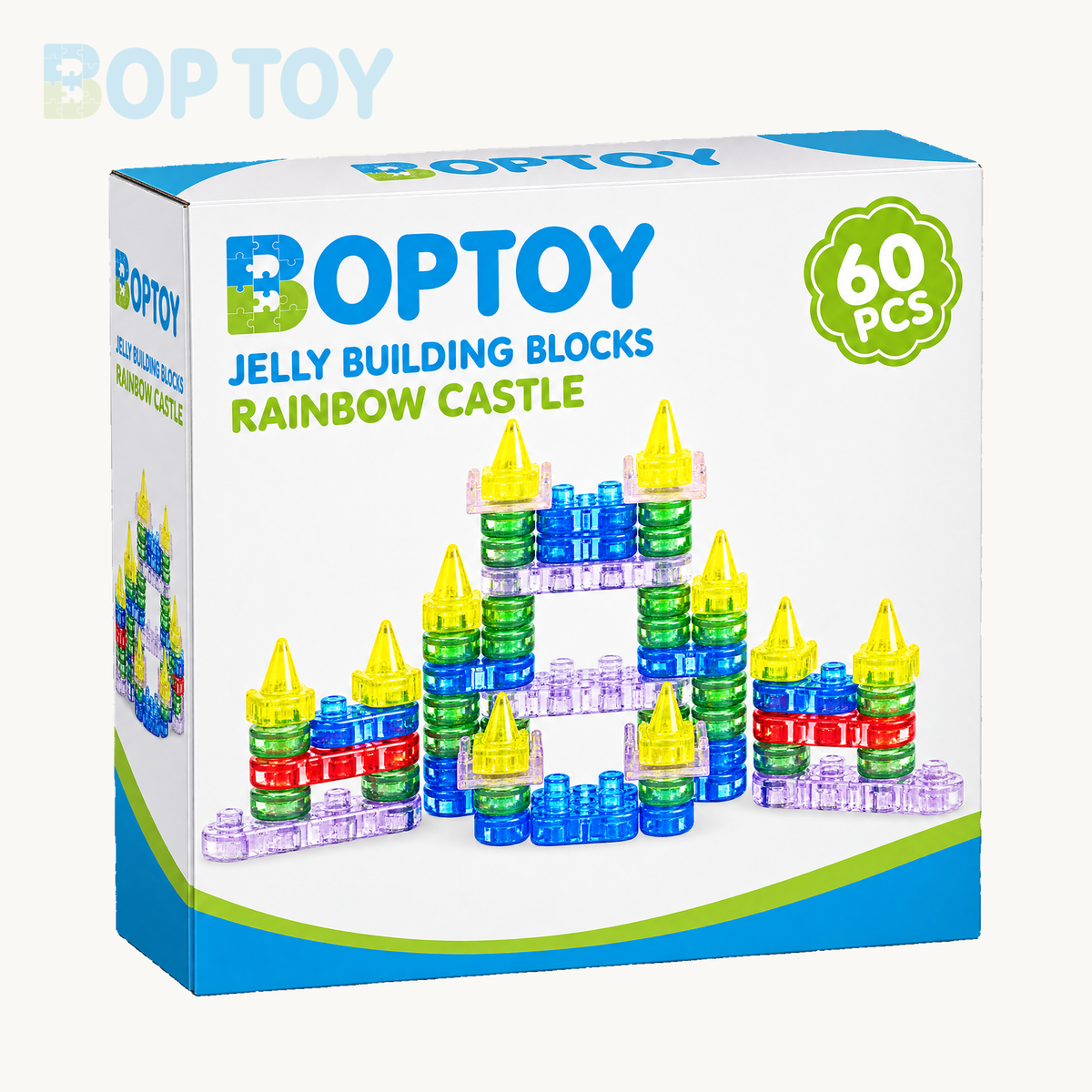 Rainbow Castle — 60PCS: BOPTOY retail packaging design preview, one selected box