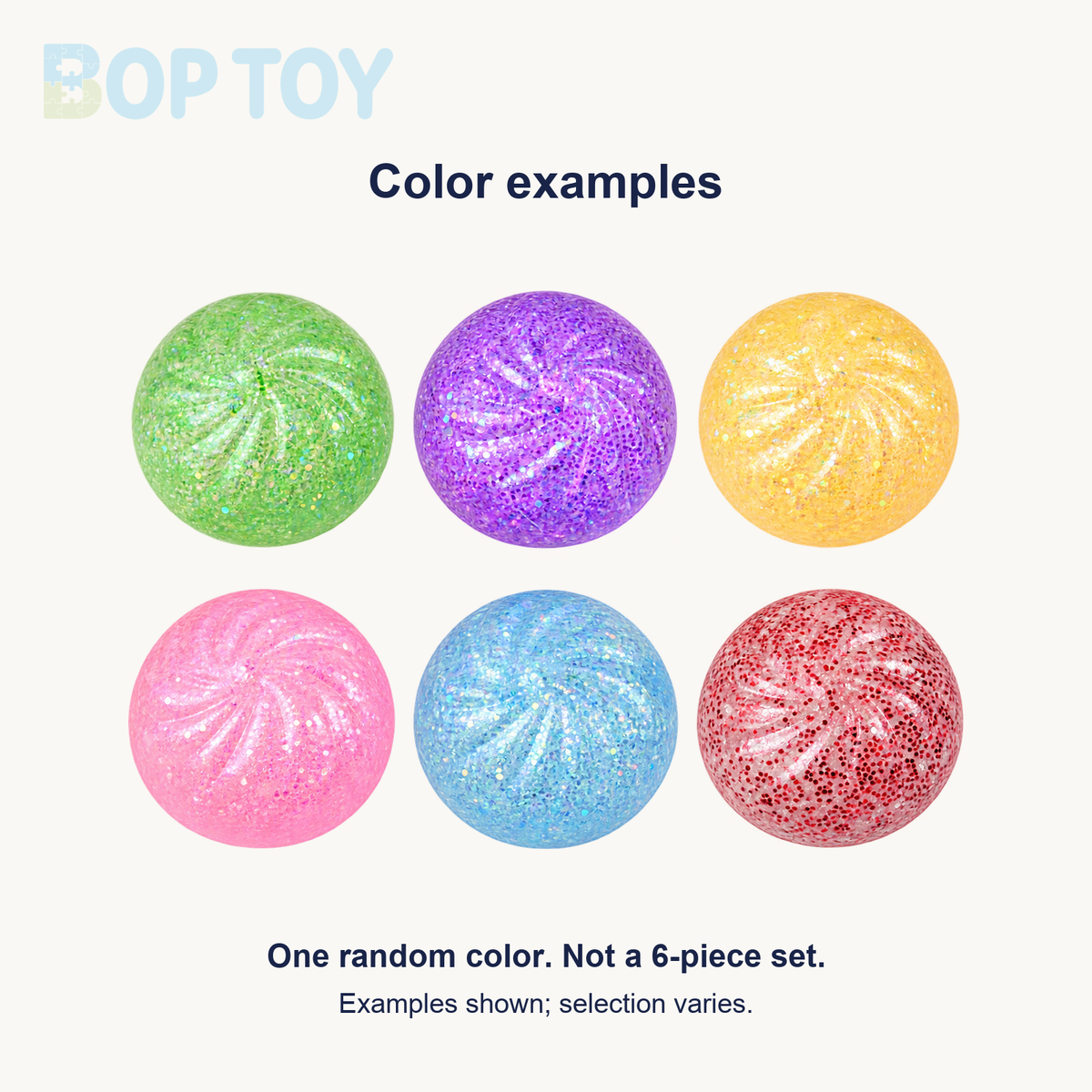 Mini Glitter Bao Bun Squishy with Steamer - six photographed color examples; one random toy per order, not a set