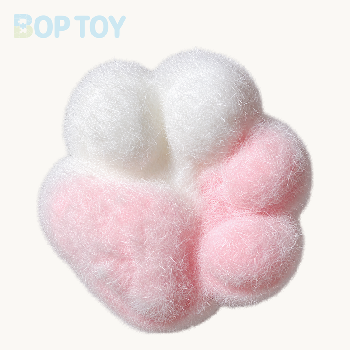 Handmade Cat Paw Stress Relief Taba Squishy Toy with Flocking