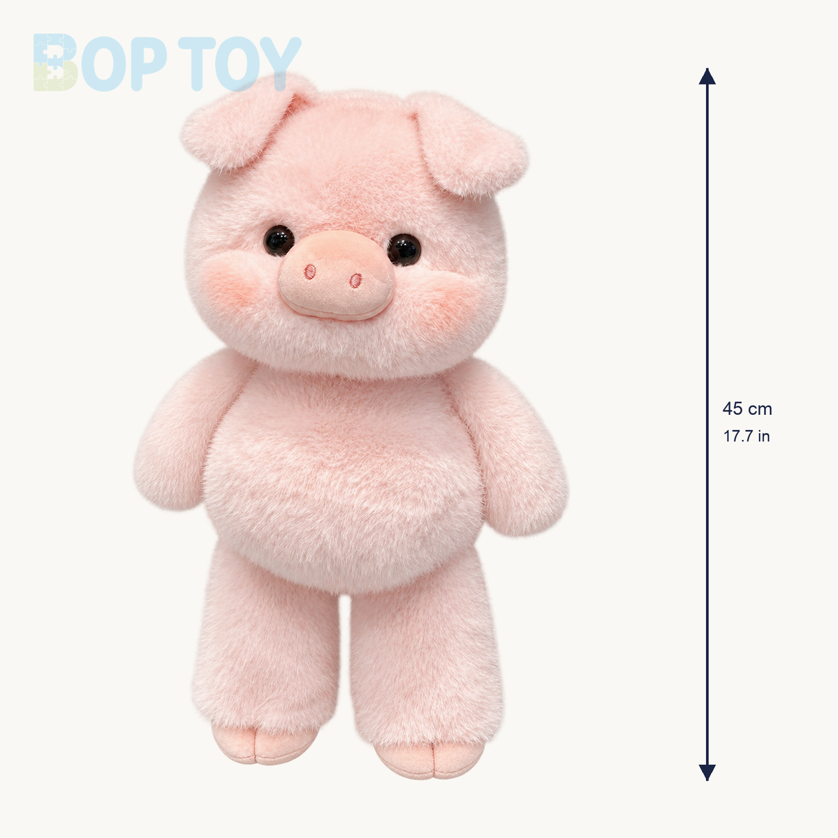 Huhu plush approximately 45 cm or 17.7 inches high