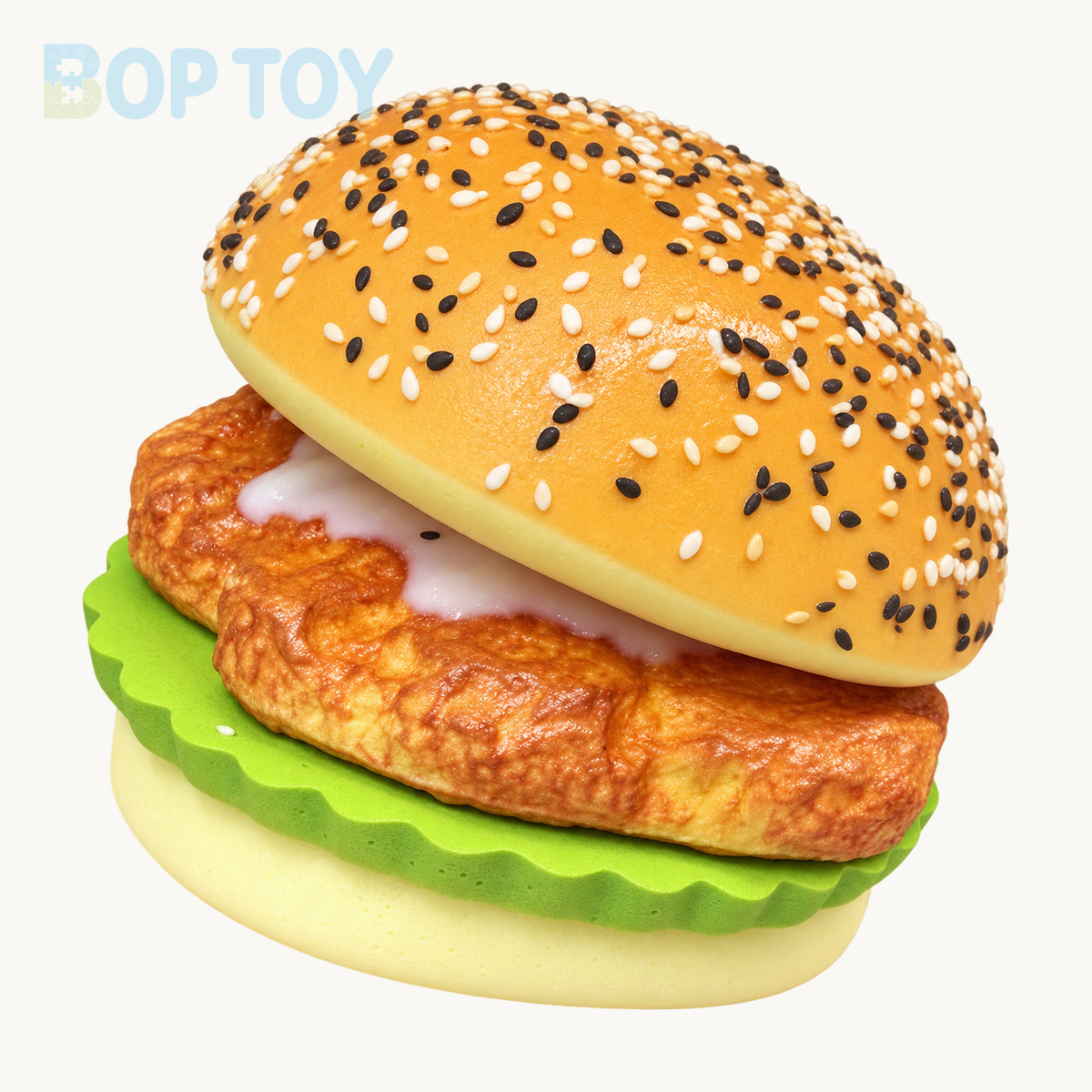 Slow Rising Squishy Hamburger — product-only hero — BOP TOY