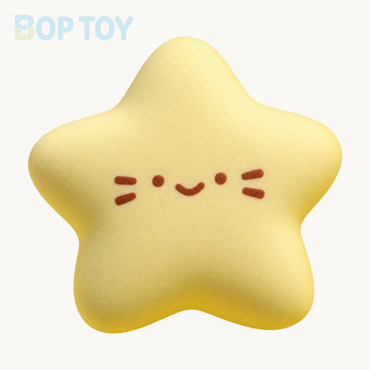 Slow Rising Squishy Yellow Star Stress Relief Decompression Toy — product-only hero — BOP TOY