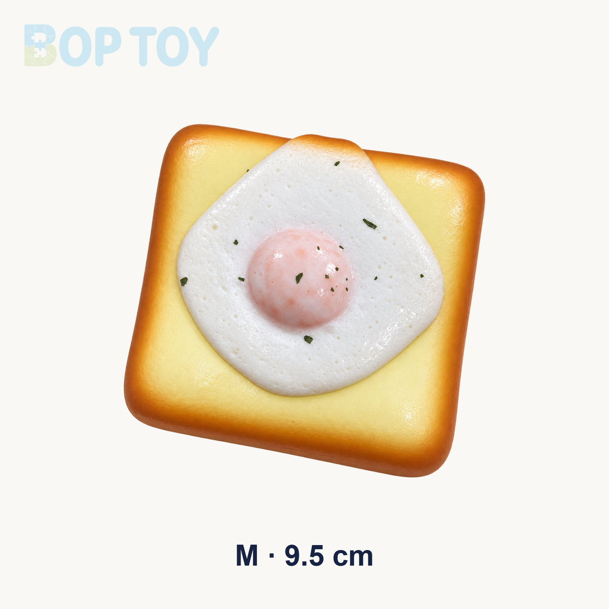 Slow Rising Squishy Egg Toast Stress Relief Decompression Toy — matching variant — BOP TOY