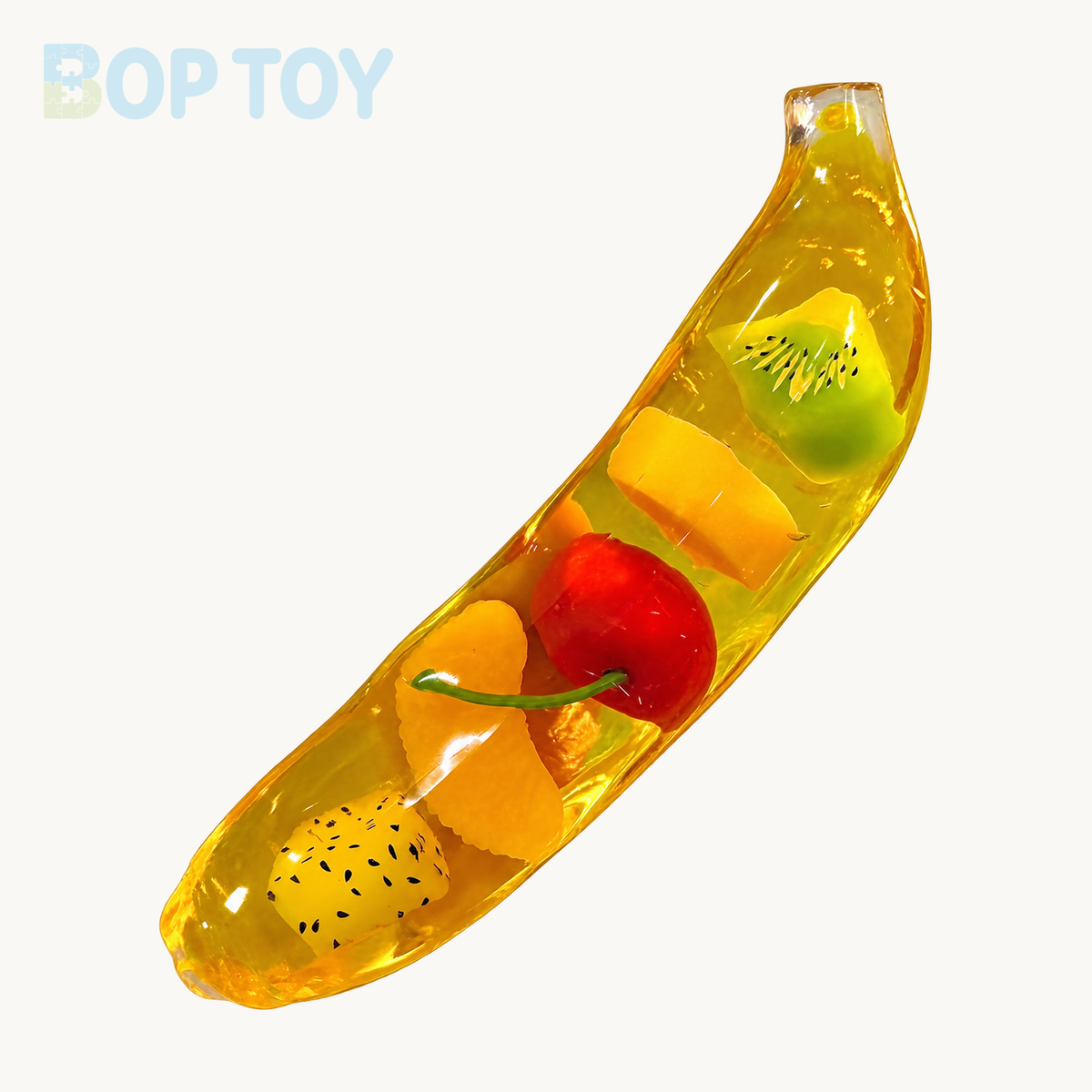 Banana Fruits Banana Vaseline Base Stress Ball Squishy Stress Relief Decompression Toy — Fruits Banana - Vaseline Base — BOP TOY
