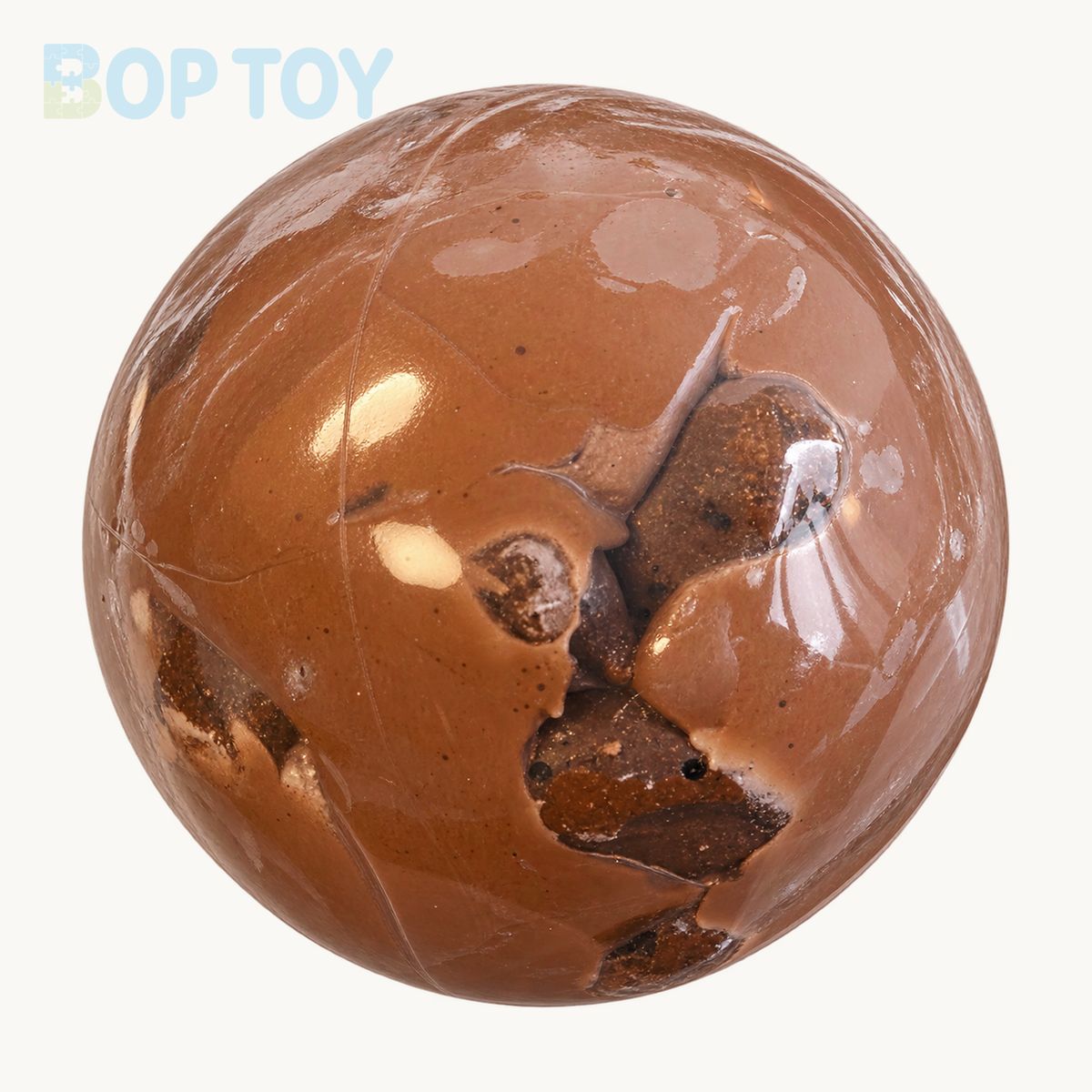 Crisp Satisfying Sound Chocolate Stress Ball Squishy Stress Relief Decompression Toy — 1pc — BOP TOY