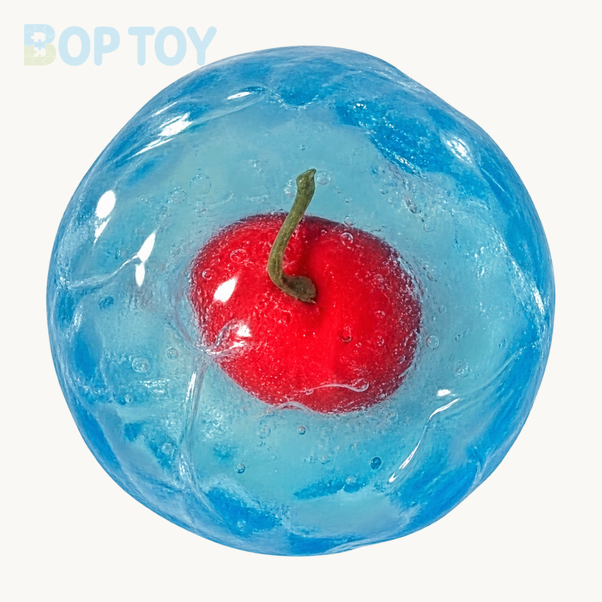 Crisp Satisfying Sound Stress Ball Collection Relief Decompression Toy — Blue Cherry — BOP TOY
