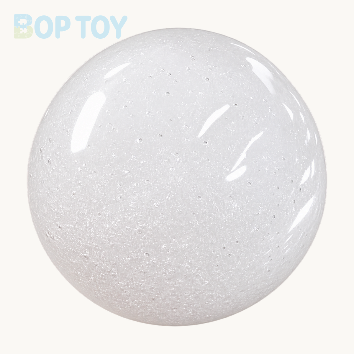 Crisp Satisfying Sound Stress Ball Collection Relief Decompression Toy — White — BOP TOY