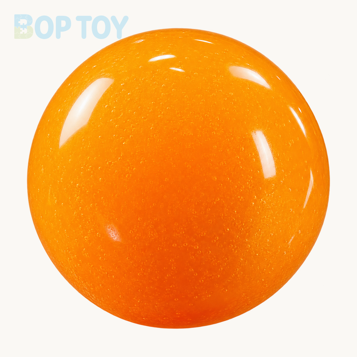 Crisp Satisfying Sound Stress Ball Collection Relief Decompression Toy — Orange — BOP TOY