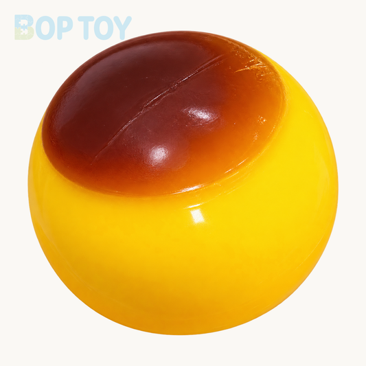 Crunchy Egg Pudding Stress Ball Squishy Bead & Clay Base Stress Relief Decompression Toy — BOP TOY product-only hero