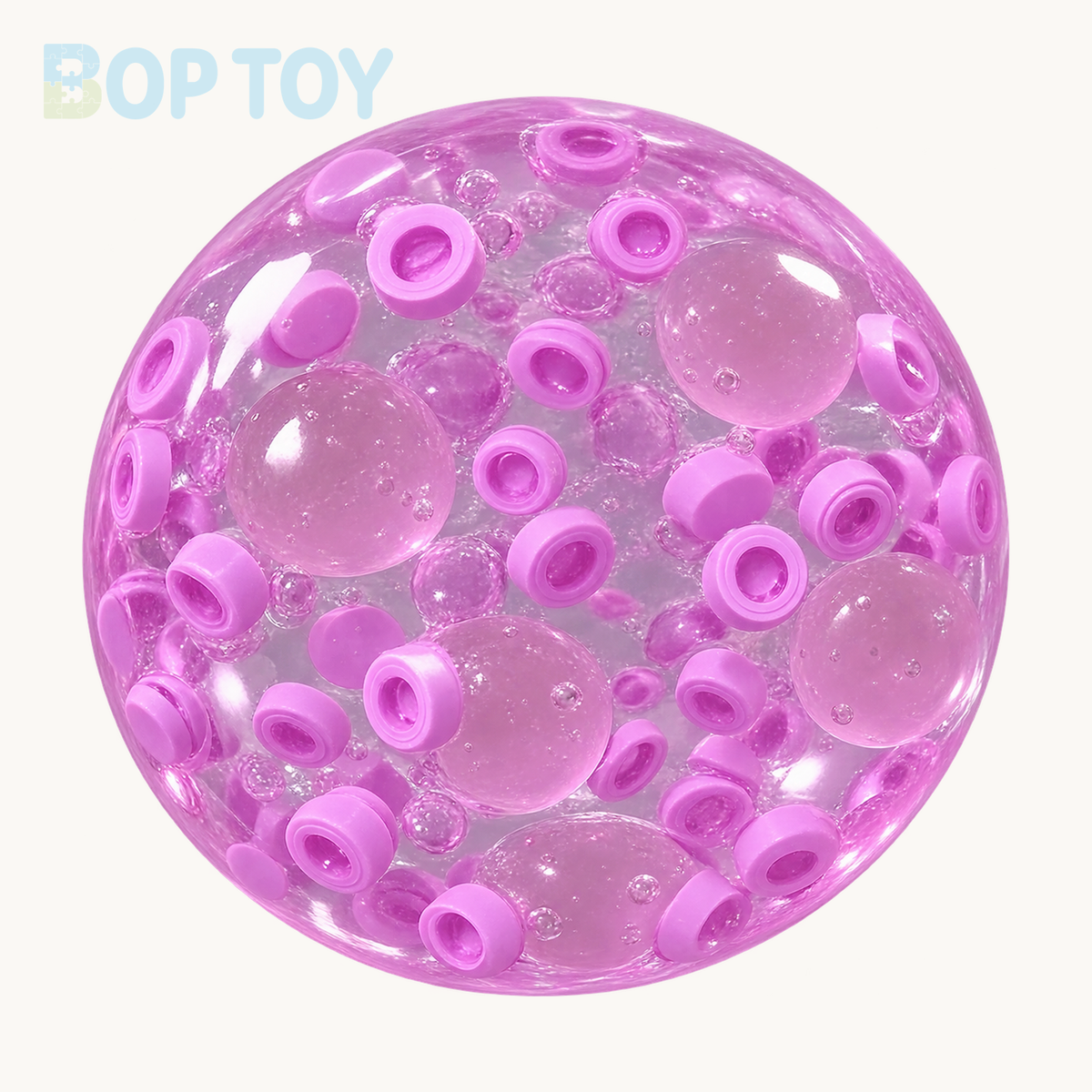 Fruit Hard Candy & Vaseline Base Stress Ball Squishy Stress Relief Decompression Toy — Purple Grape Hard Candy — BOP TOY