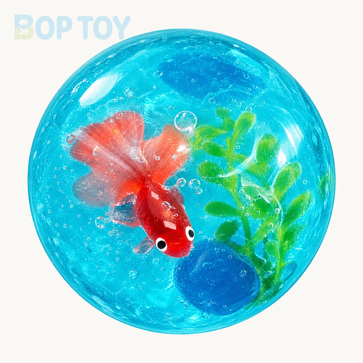 Goldfish Crisp Satisfying Sound Stress Ball Collection Relief Decompression Toy — BOP TOY product-only hero