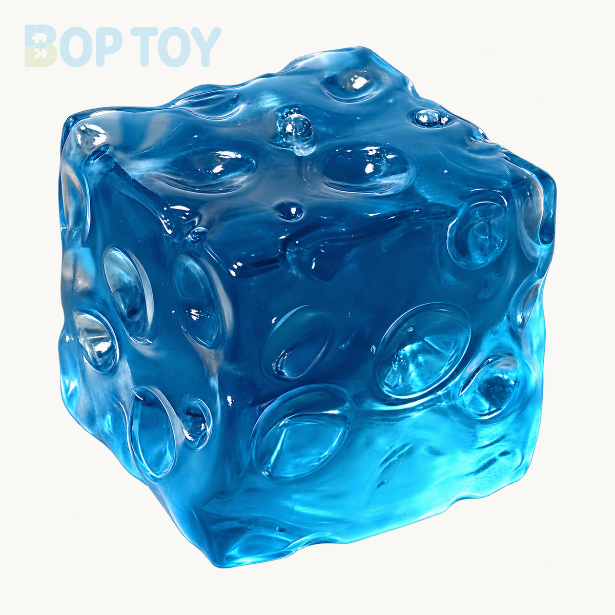 Large Cheese Vaseline Stress Ball Squishy Stress Relief Decompression Toy (400g) — Blue — BOP TOY