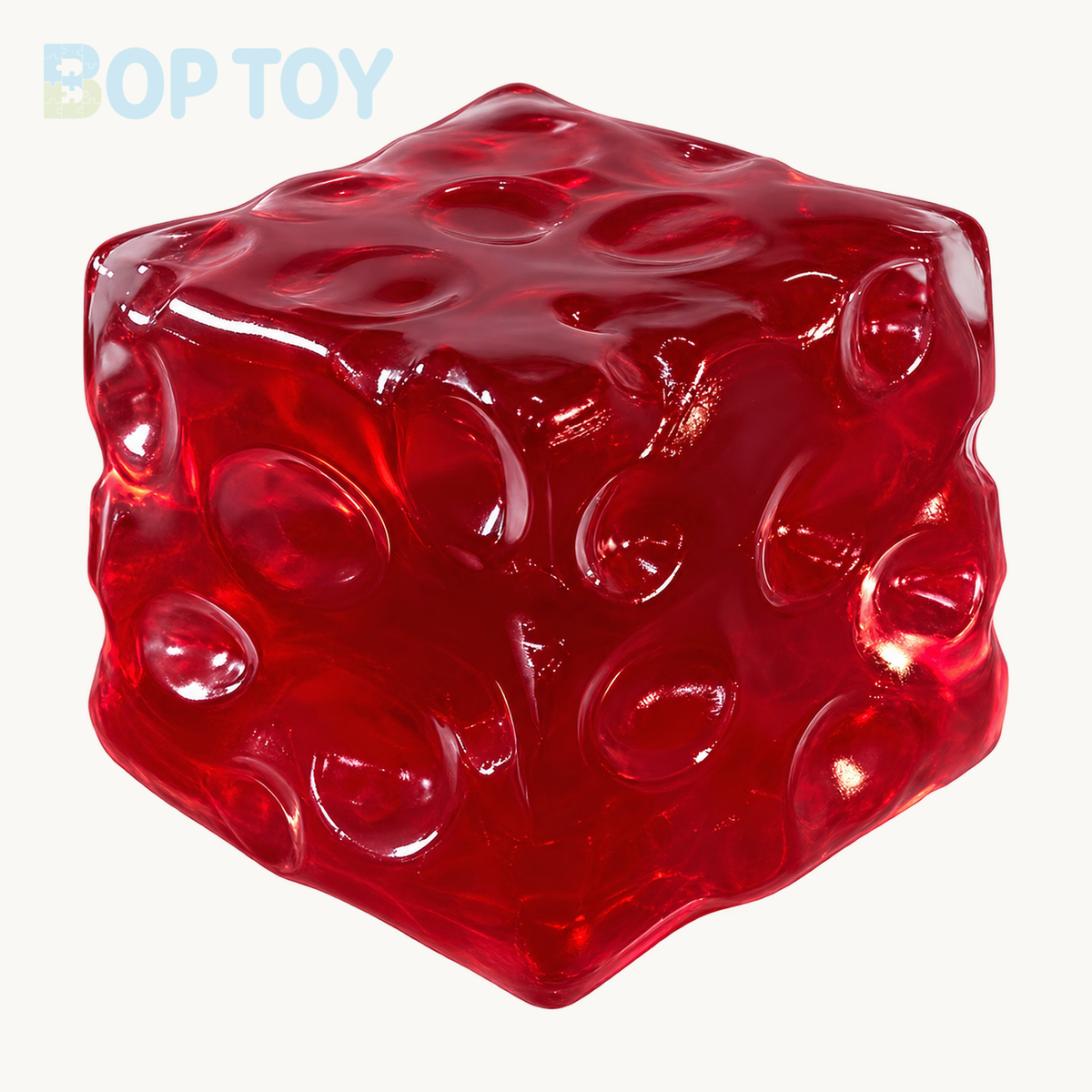 Large Cheese Vaseline Stress Ball Squishy Stress Relief Decompression Toy (400g) — Red — BOP TOY