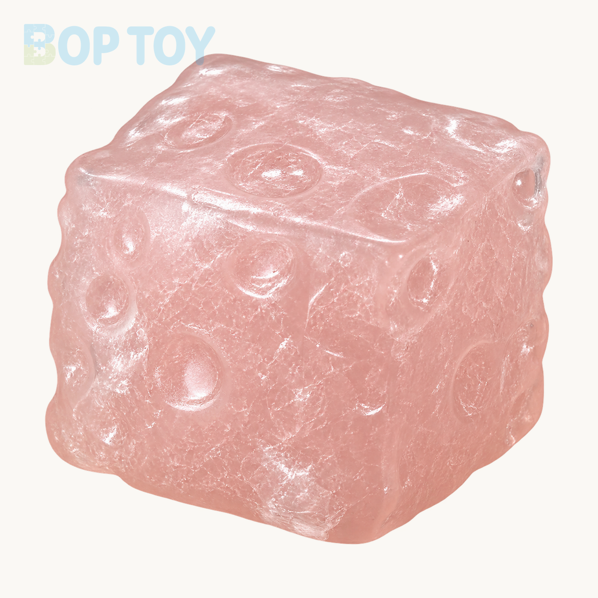 Mini Cheese Crisp Satisfying Sound & Vaseline Handmade Stress Ball — Pink - Crisp Satisfying Sound — BOP TOY