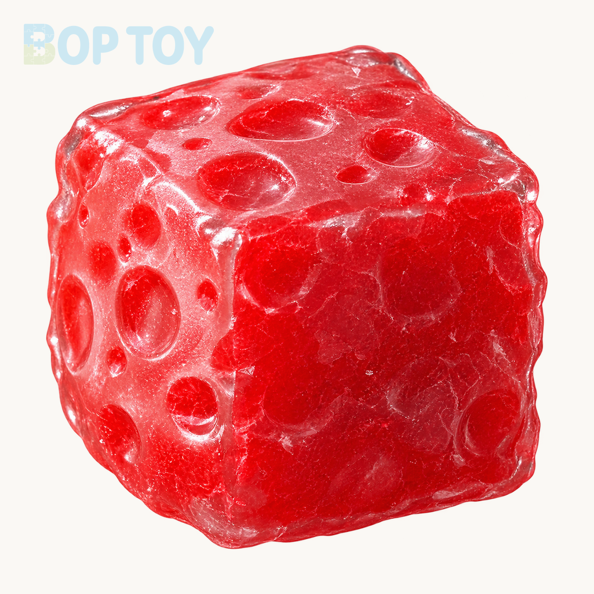 Mini Cheese Crisp Satisfying Sound & Vaseline Handmade Stress Ball — Watermelon Red - Crisp Satisfying Sound — BOP TOY