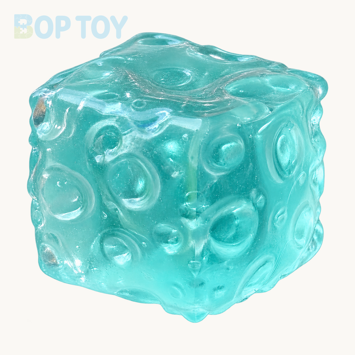 Mini Cheese Crisp Satisfying Sound & Vaseline Handmade Stress Ball — Mint Green - Vaseline Base — BOP TOY