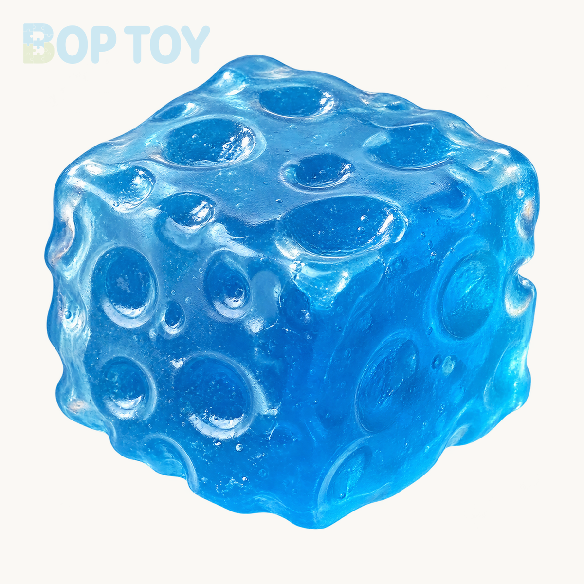 Mini Cheese Crisp Satisfying Sound & Vaseline Handmade Stress Ball — Blue - Vaseline Base — BOP TOY