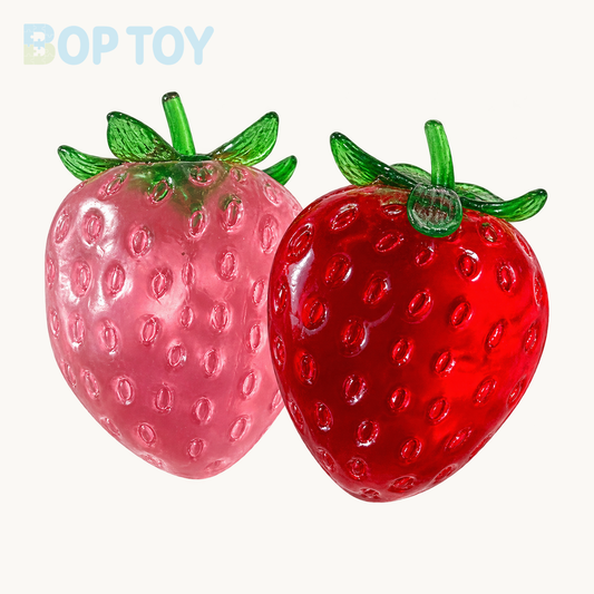 Strawberry Squishy Stress Ball – Red, Pink or Pair — BOP TOY product-only hero