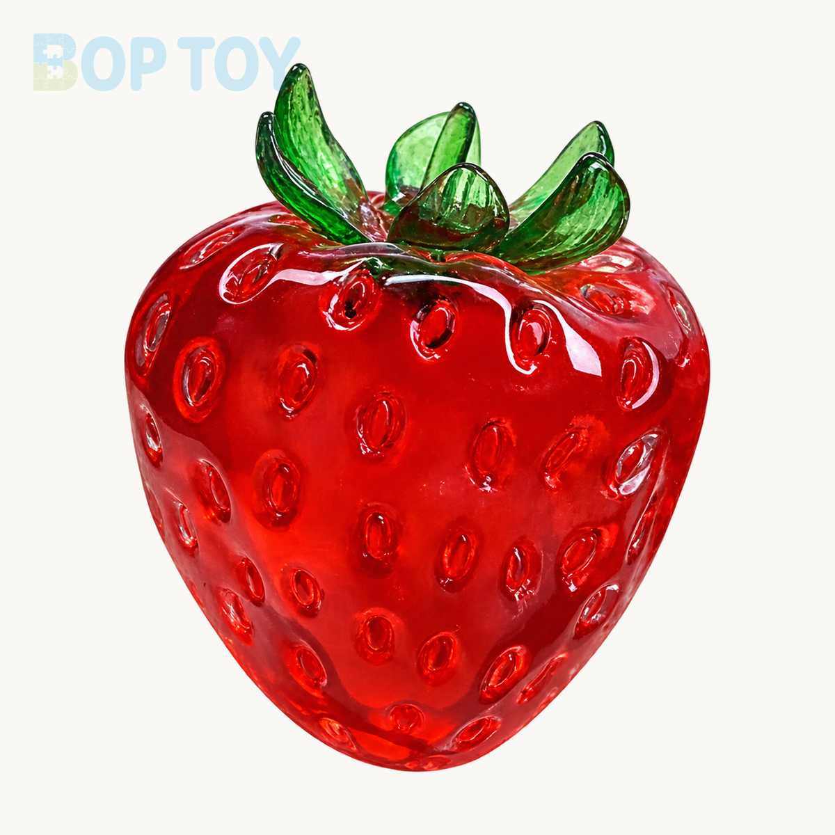 Strawberry Squishy Stress Ball – Red, Pink or Pair — Red — BOP TOY