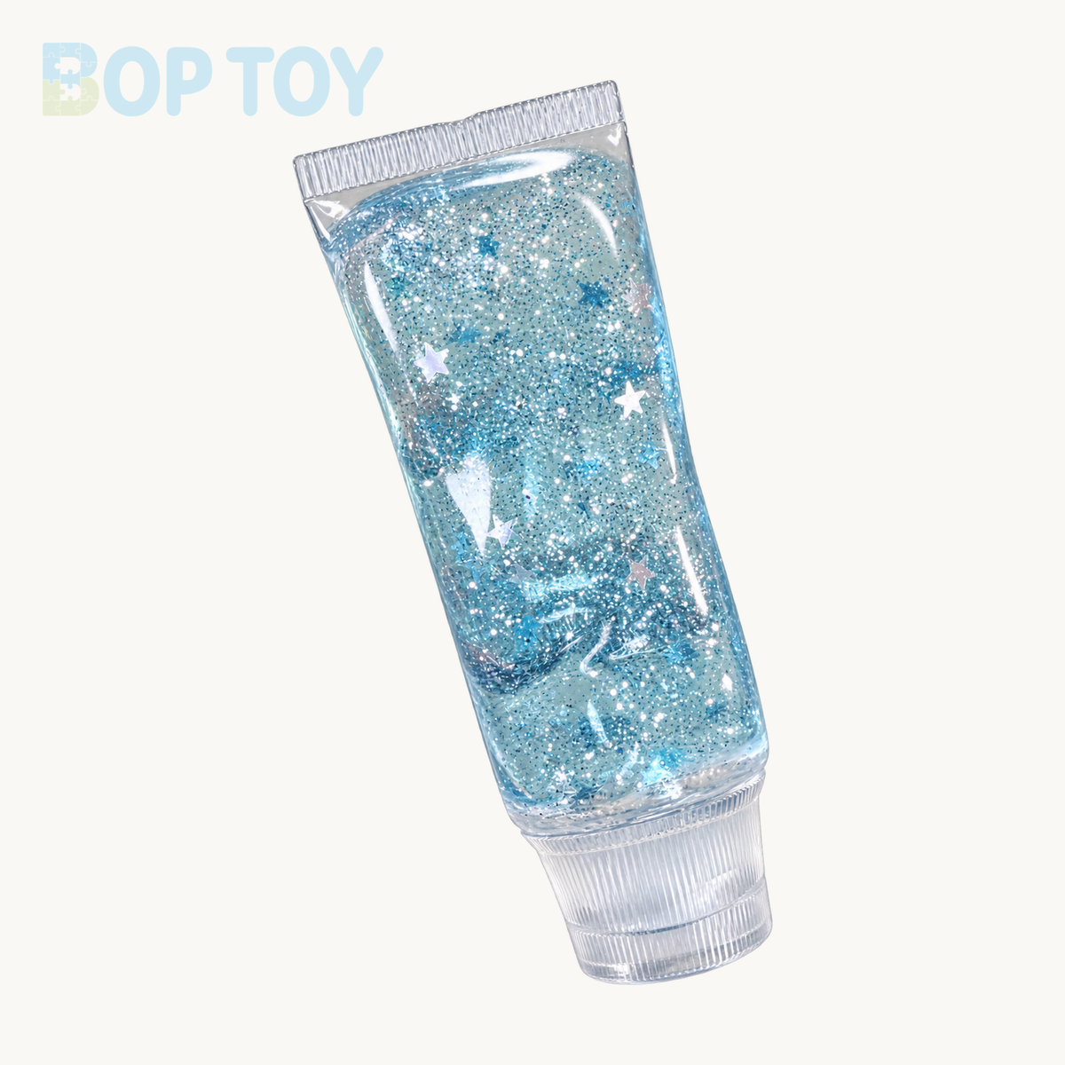 Toothpaste Shape Vaseline Base Handmade Stress Balls — Sparkling Pink / Sparkling Blue / Sparkling Green & More — Sparkling Blue — BOP TOY