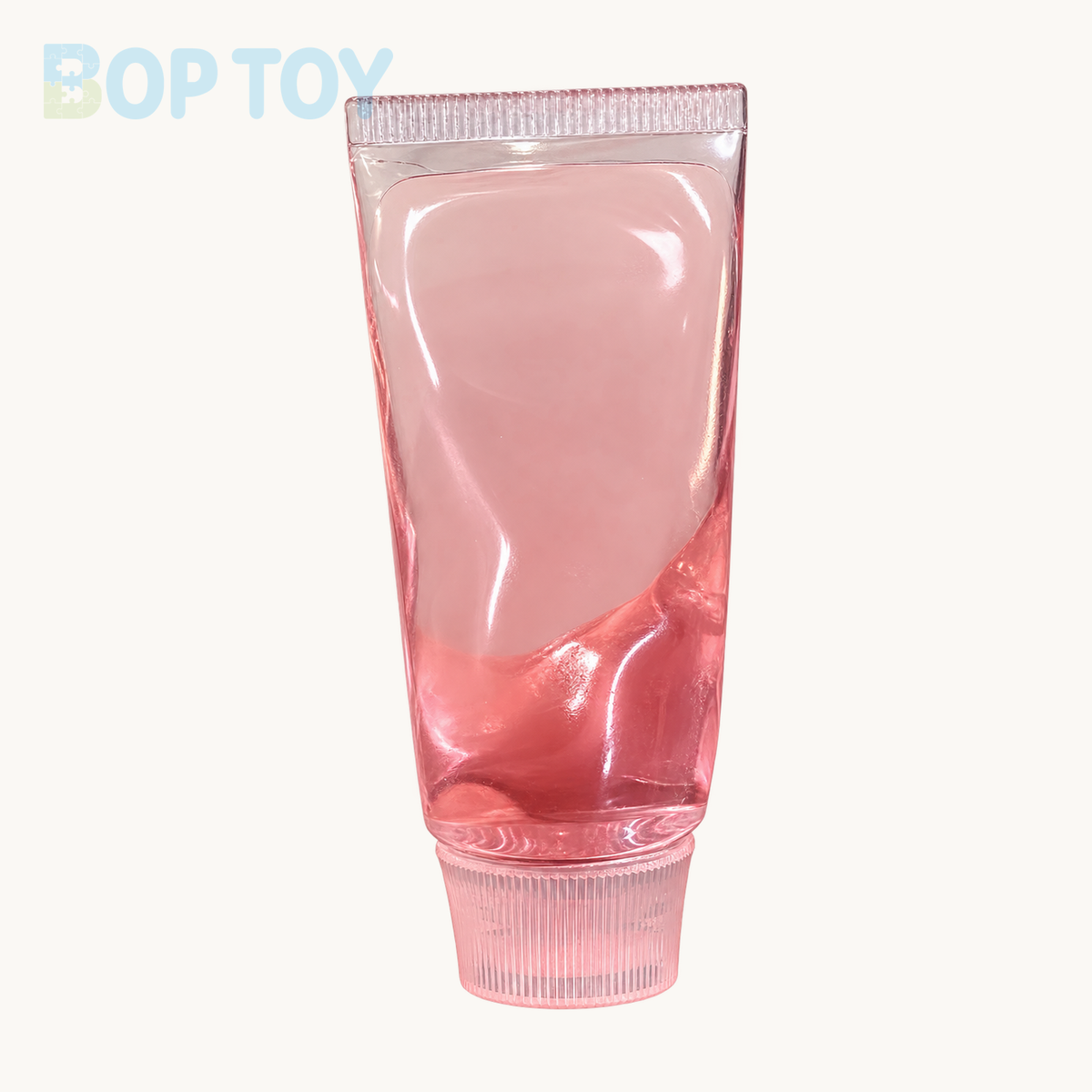Toothpaste Shape Vaseline Base Handmade Stress Balls — Sparkling Pink / Sparkling Blue / Sparkling Green & More — Pink — BOP TOY