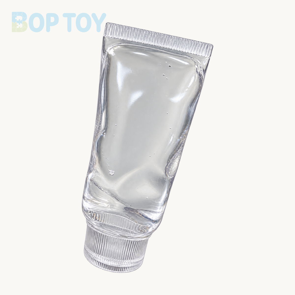 Toothpaste Shape Vaseline Base Handmade Stress Balls — Sparkling Pink / Sparkling Blue / Sparkling Green & More — Transparent — BOP TOY