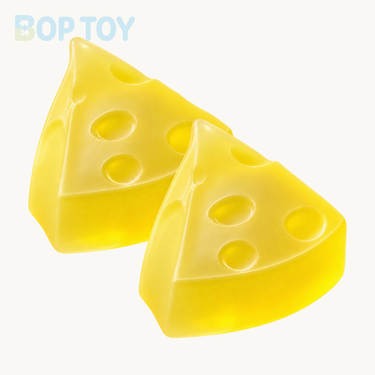 Cheese Wedge Squishy Stress Ball — 2pcs — BOP TOY