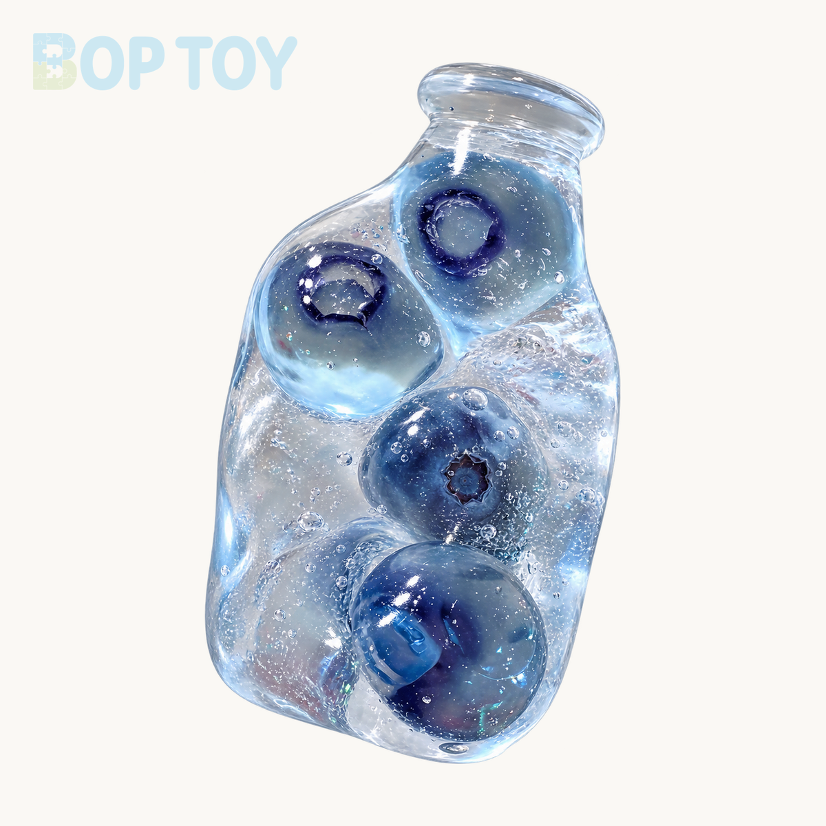 Vaseline Fruit Juice Drink Stress Ball Squishy Stress Relief Decompression Toy — Blueberry — BOP TOY