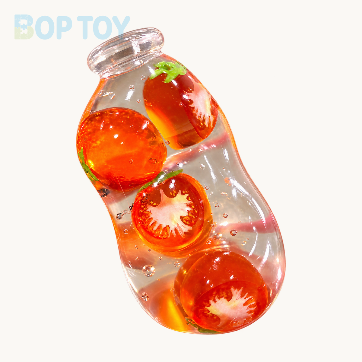 Vaseline Fruit Juice Drink Stress Ball Squishy Stress Relief Decompression Toy — Tomato — BOP TOY