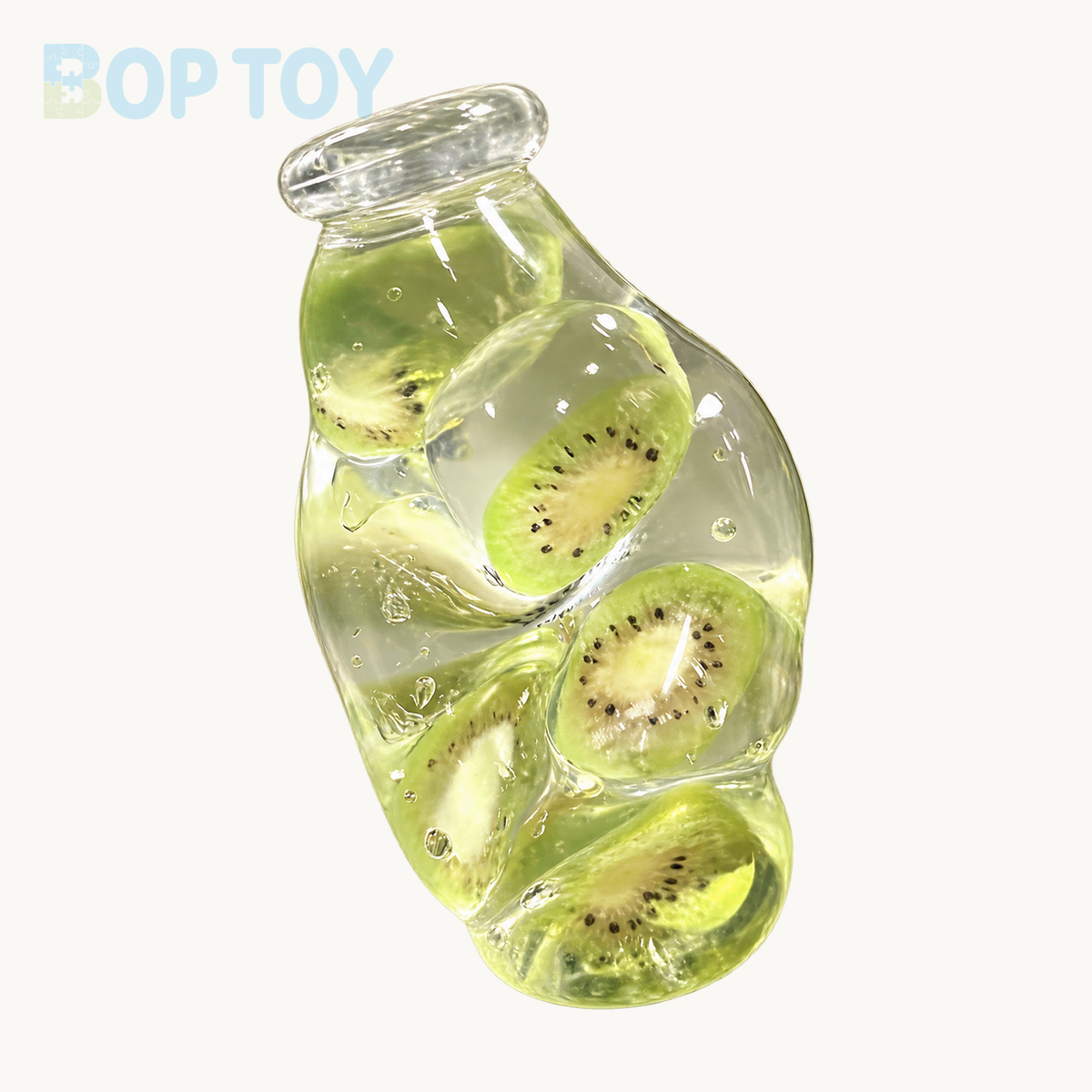 Vaseline Fruit Juice Drink Stress Ball Squishy Stress Relief Decompression Toy — Kiwi fruit — BOP TOY