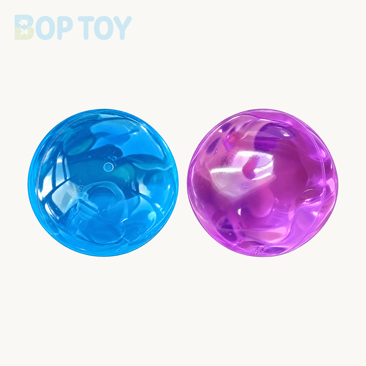 Vaseline Stress Ball Squishy Stress Relief Decompression Toy — Transparent / Lavender Purple / Lake Blue & More — 2 Color a Set (Lake Blue+Lavender Purple) — BOP TOY