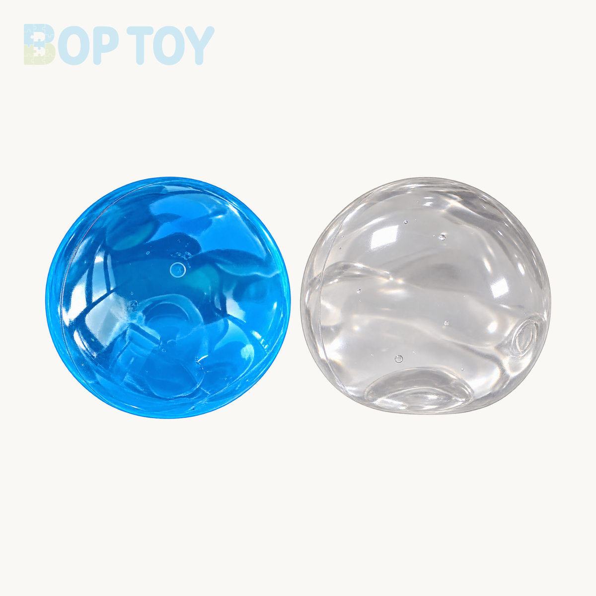 Vaseline Stress Ball Squishy Stress Relief Decompression Toy — Transparent / Lavender Purple / Lake Blue & More — 2 Color a Set (Lake Blue+Transparent) — BOP TOY