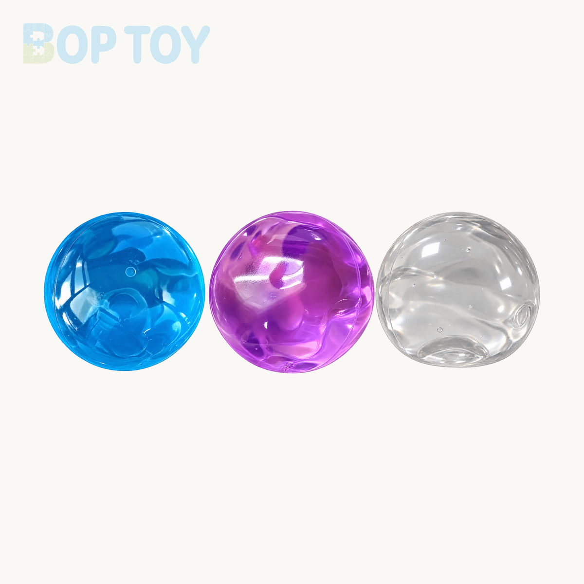 Vaseline Stress Ball Squishy Stress Relief Decompression Toy — Transparent / Lavender Purple / Lake Blue & More — 3 Color a Set — BOP TOY