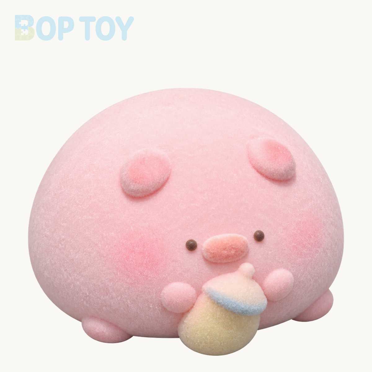Round Pig Taba Squishy Toy – Pink & Yellow – Pink – BOP TOY