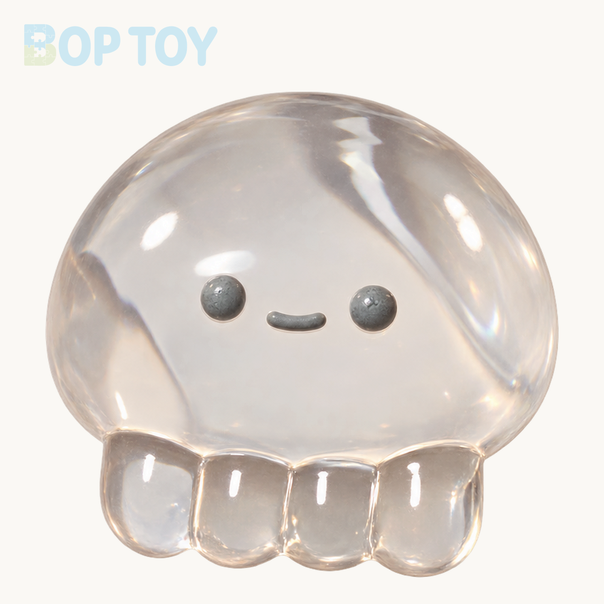 Transparent Jellyfish Octopus Taba Squishy Toy – Transparent – BOP TOY