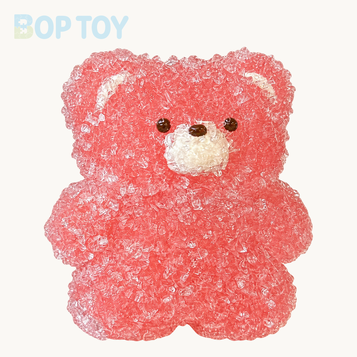 Textured Bear Taba Squishy Toy – Pink – BOP TOY