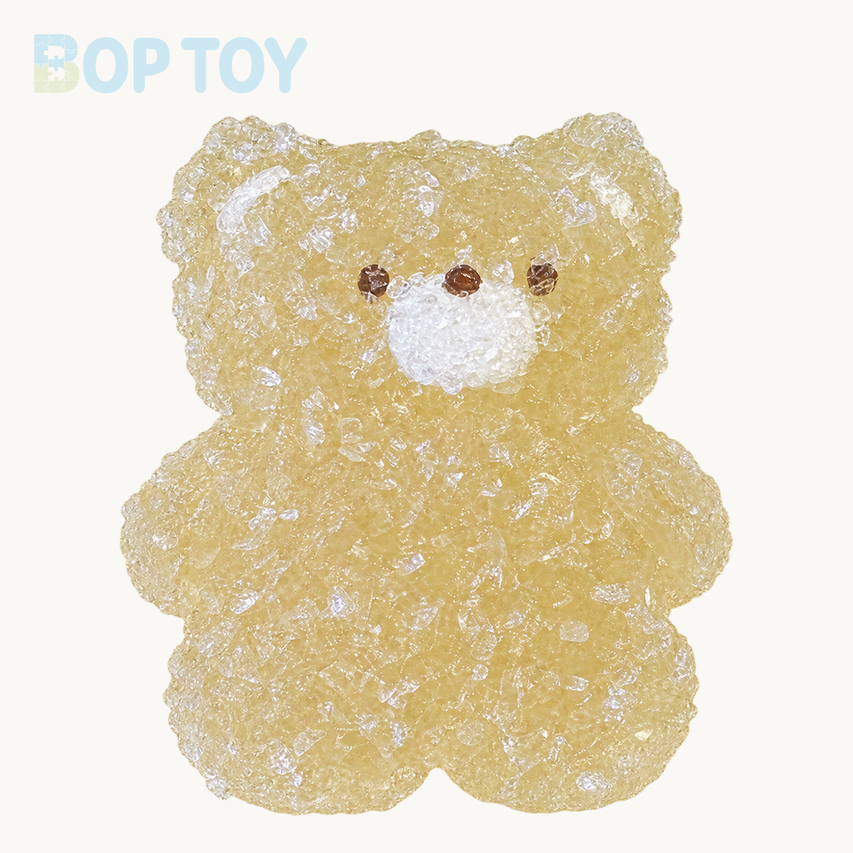 Textured Bear Taba Squishy Toy – Yellow – BOP TOY