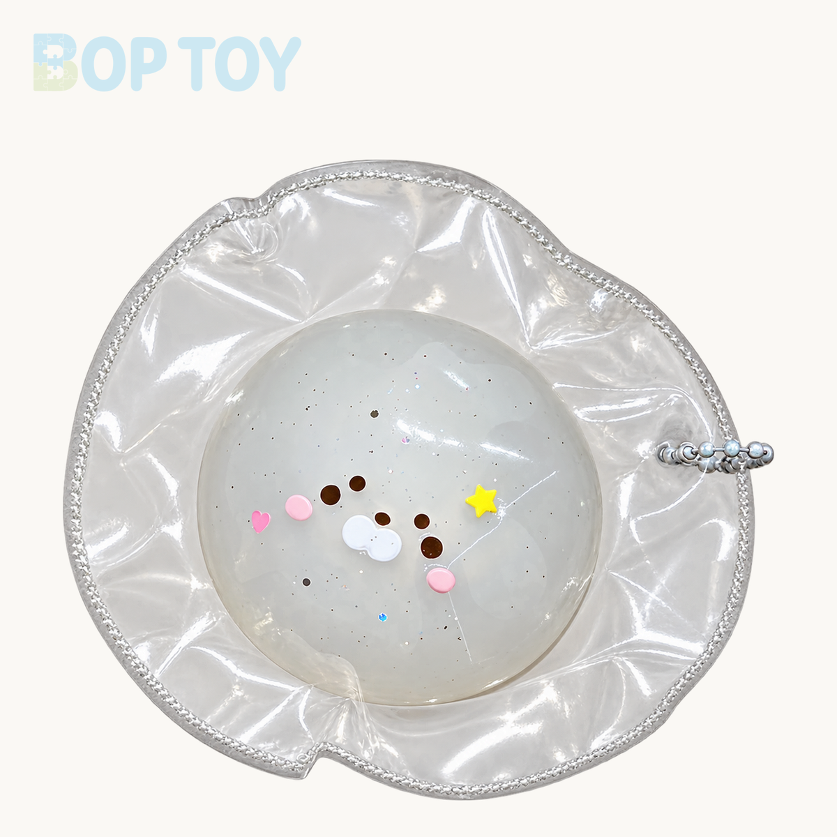 Cute Seal Sphere Taba Squishy Toy – Ivory – BOP TOY