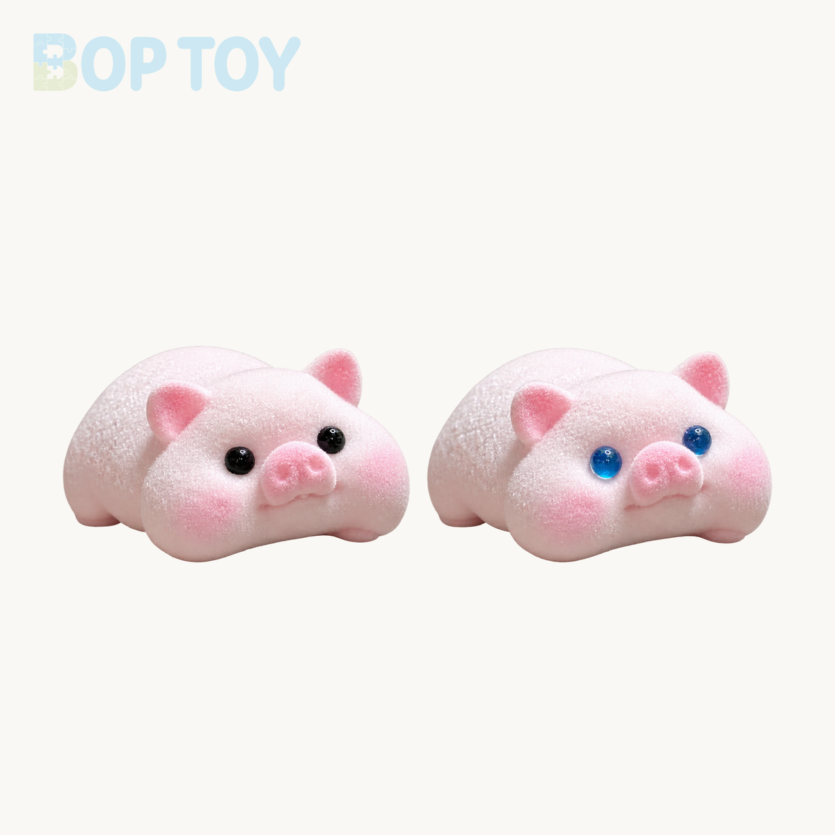 Cute Pig Taba Squishy Toy – Black Eyes & Blue Eyes – BOP TOY