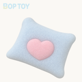 Flocked Heart Cushion Taba Squishy Toy – sky blue – BOP TOY