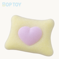 Flocked Heart Cushion Taba Squishy Toy – Yellow – BOP TOY