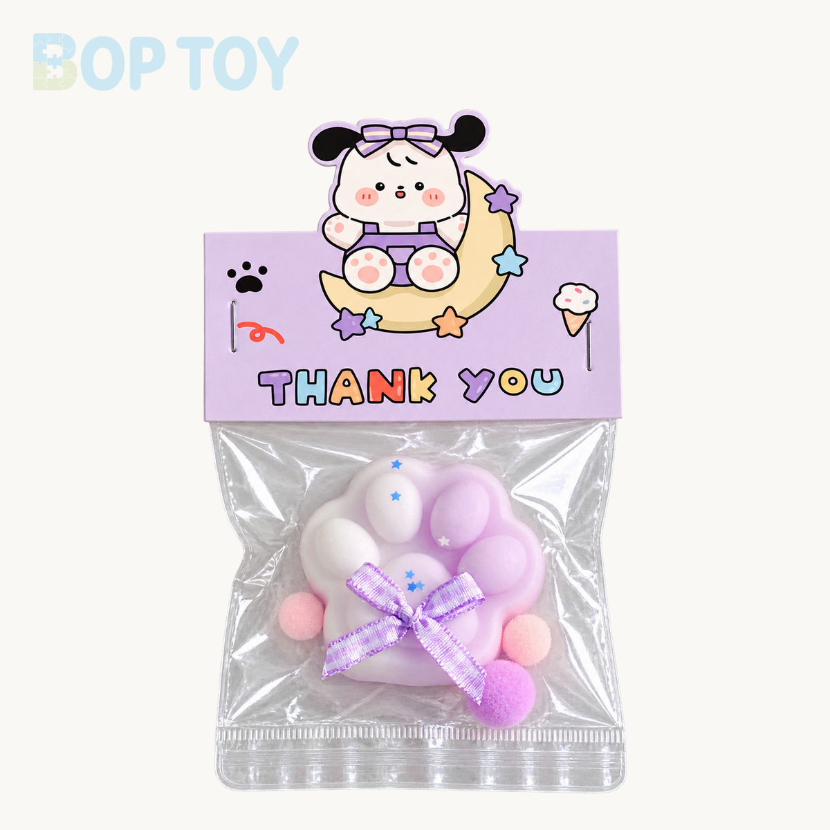 Cat's Paw Taba Squishy Toy – pink / purple / blue & More – purple / taba squishy – BOP TOY