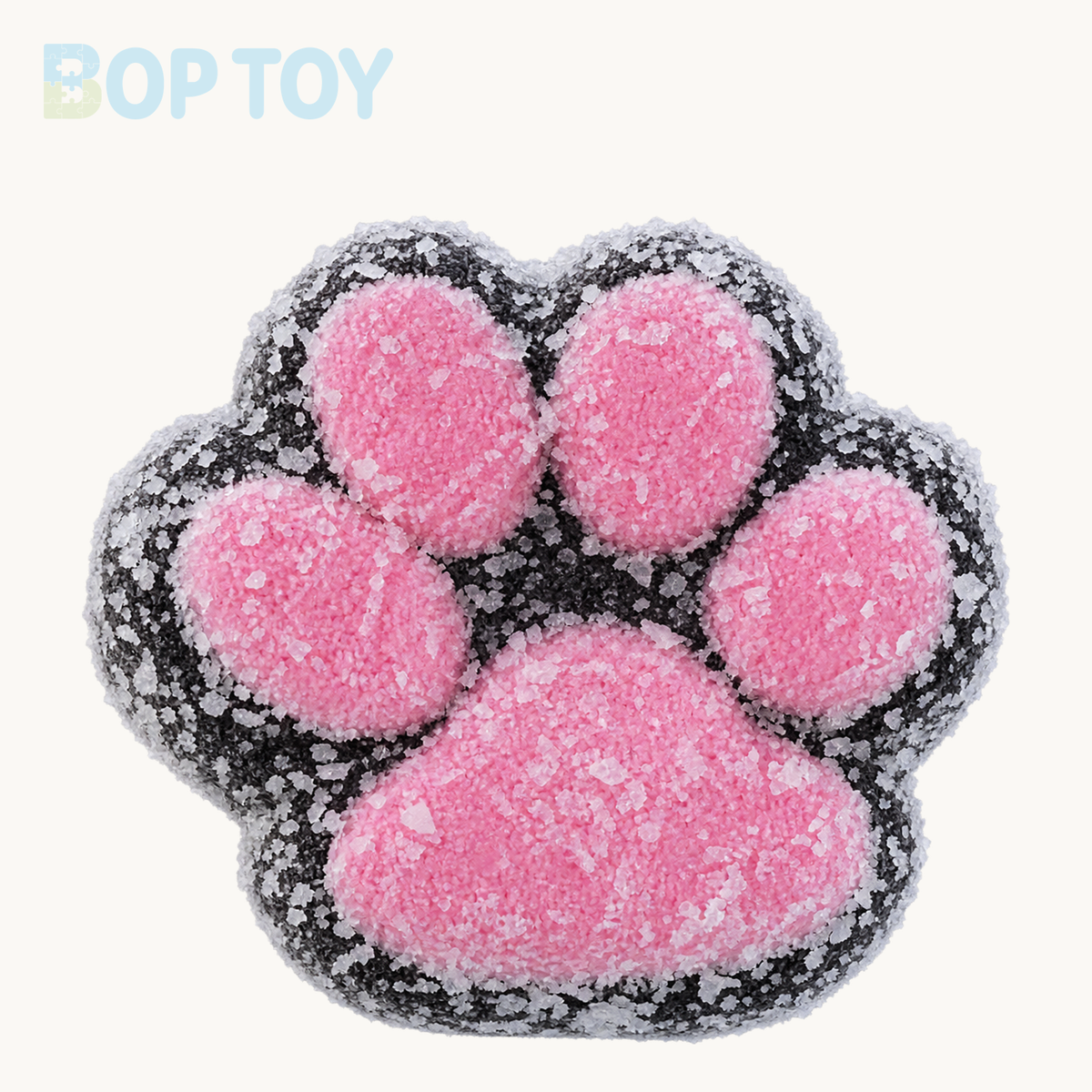 Cat's Paw Black-Pink Taba Squishy Toy – with Flocking – BOP TOY