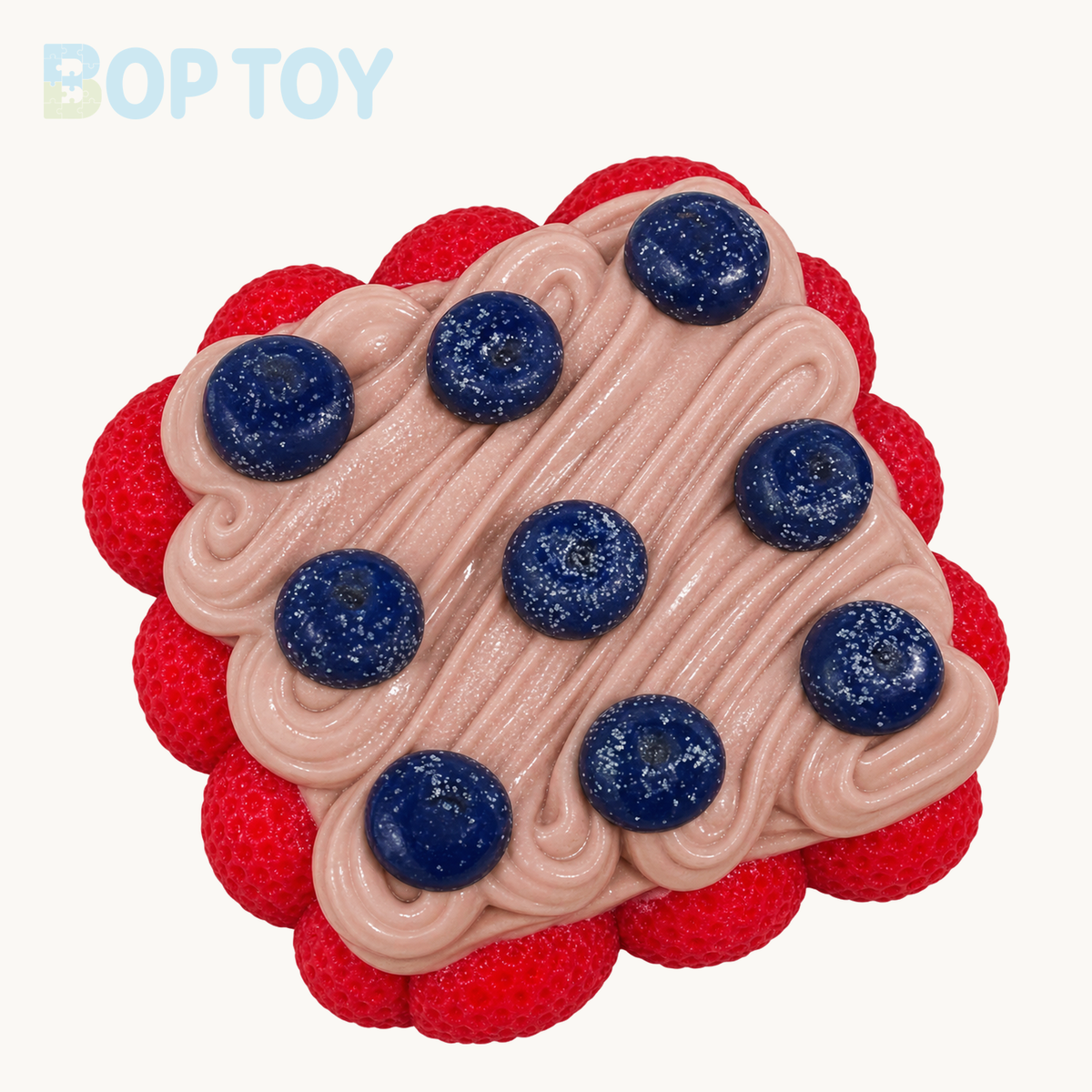 Berry Cake Taba Squishy Toy – Square & Round – Square Cake - 240g – BOP TOY